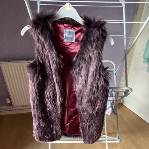 Next girls purple faux - next, fur