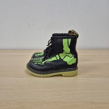 Dr Martens Skelly Glow In The Dark Halloween Day Death Skull Boots Toddler Uk 6