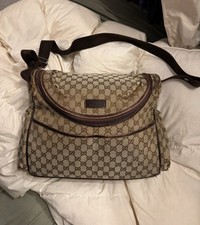 Genuine Gucci Baby Changing Bag w/ Mat Genuine GG Monogram Messenger