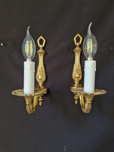 Vintage brass sconces restored - vintage,