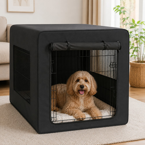 Dog crate cover - dog,