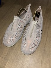 Pavers Ladies wide fit Size UK 7 Casual Zip Up Trainers worn once