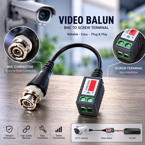 Passive video balun bnc - passive,