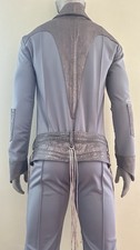 Elvis Jumpsuit Metallic Silver Denim And Belt Mens Size M/L NWT