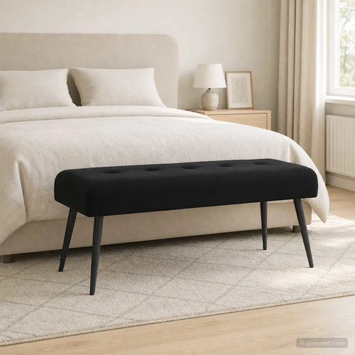 Vidaxl button tufted black - vidaxl,