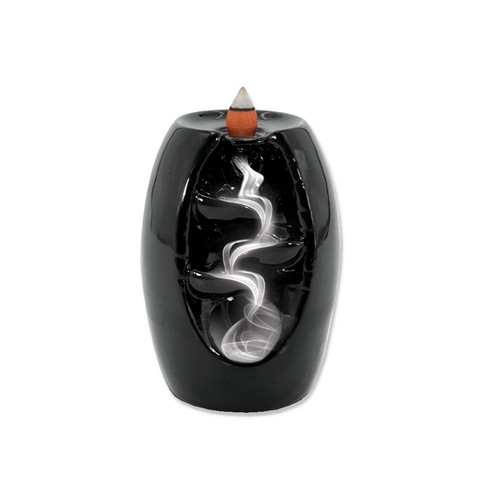 Black ceramic backflow - backflow, incense