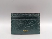 Mulberry Card Wallet Slip  In Green  Leather 