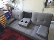 Modern Grey Sofa Bed 3 Seater