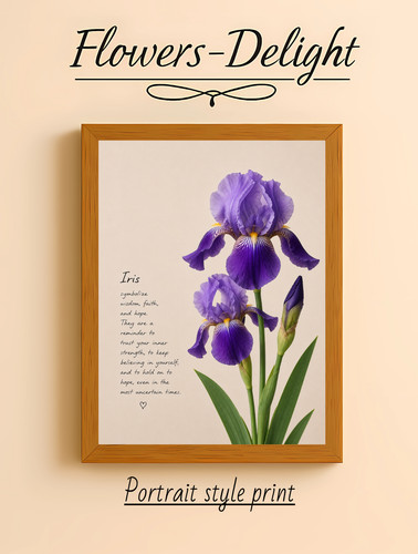 Iris quote flower wall - quote,