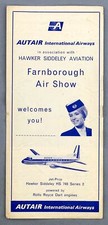 AUTAIR VINTAGE AIRLINE BROCHURE FARNBOROUGH AIR SHOW HS748 CABIN CREW HS 748