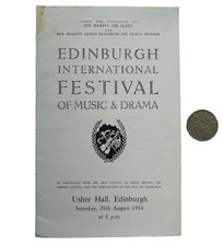 Edinburgh Festival vintage programme 1950s Youth Orchestra Blacher concert 1954