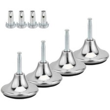 4 x Chrome Feet Bed Legs