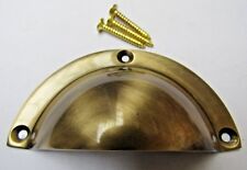 Solid brass CUP CUPPED SHELL DRAWER CUPBOARD CABINET DOOR PULL HANDLES