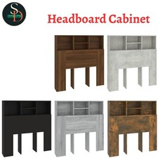 Headboard Cabinet Bedroom Bookcase Headboard Furniture Engineered Wood vidaXL