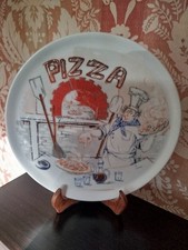 Tognana Ceramic Pizza Plate Retro Collectible Plate with Colorful Design D29cm