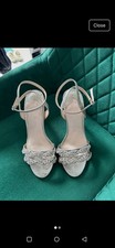 Diamante Silver Party Shoes 5 Some Missing Diamante So Low Price Size 5