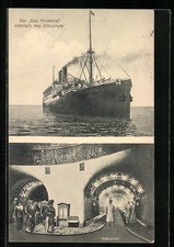 Postcard passenger ship Cap