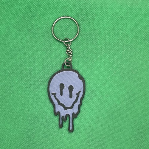 Blue melting smiley face - melting,