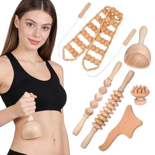 6pcs wood therapy massage - wood,