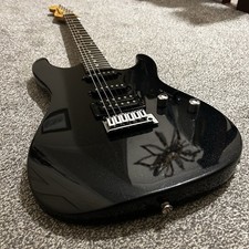 Fender Squire Showmaster Black Sparkle paint / reverse headstock - rare / VGC