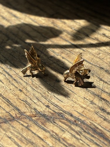9ct gold swallow bird - 9ct, earrings