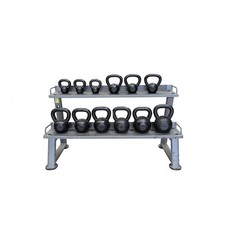 Jordan Fitness Cast Iron 12 Piece Kettlebell Set & Rack - Commercial Gym 