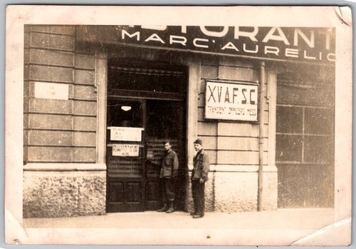 Vtg snapshot two men - b&w,