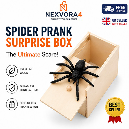 Spider box prank wooden - spider, in
