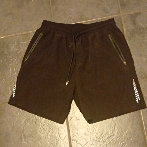 Shein men black cargo shorts - black,