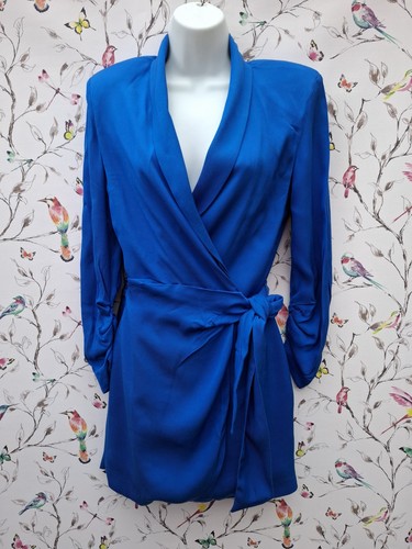 Zara blue wrapped - zara, dress