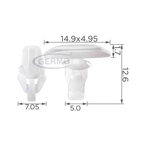 Fastener clip door rubber - 2x,