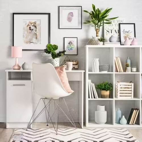 Desk matt white door - door, compact