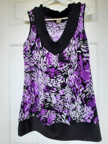 Blouse top black and - blouse,