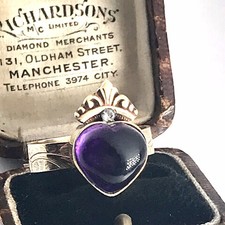 Natural Amethyst Heart Crown