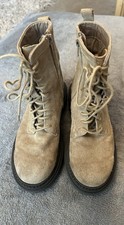 Zara Girls Beige Suede Lace Up