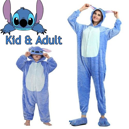 Kids adult blue stitch cartoon - adult,
