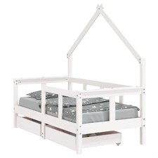 Kids Bed Frame with Drawers Bed Base Children's Bed Solid Wood Pine vidaXL