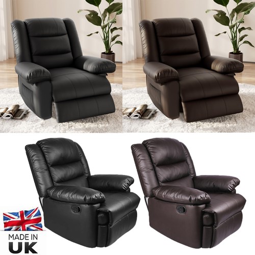 Manual leather recliner - manual,