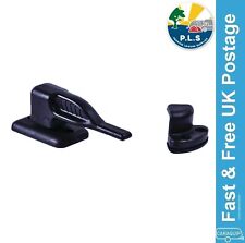 Caravan Stable Door Catch Stay Fastener Black Plastic Motorhome Campervan Boat