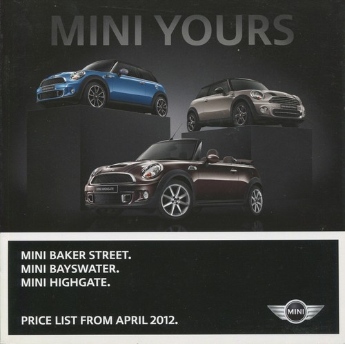 Car price list brochure - car, mini
