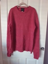 Joules Women’s Pink Jumper Size Large 100% Wool Jumper Long Sleeve Knit
