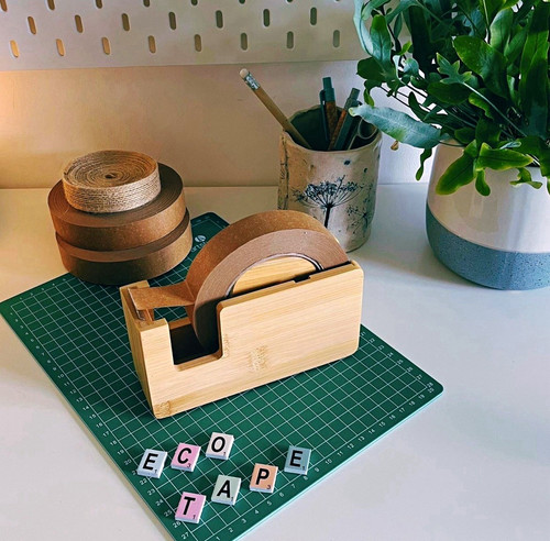 Bamboo tape dispenser wooden - dispenser,