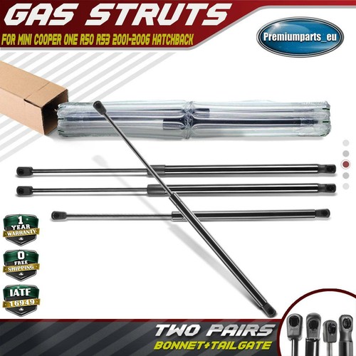 Bonnet tailgate gas - 4x, &
