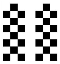 20cm chequered flag - chequered, vinyl