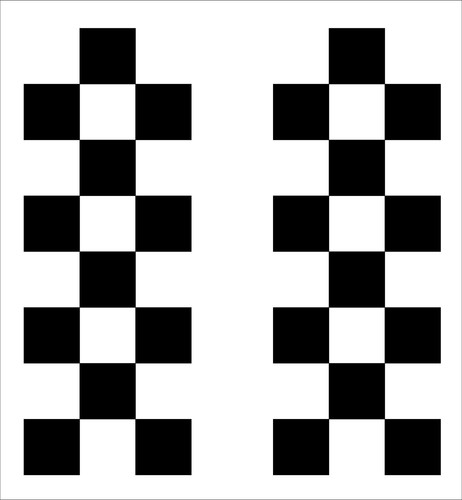 20cm chequered flag - flag, vinyl