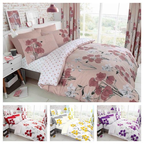 Poppy duvet quilt cover set - quilt,