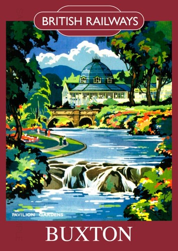 Buxton vintage railway print - buxton,