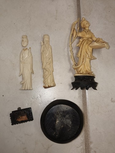 Chinese ivory statues with - chinese,