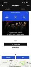 The Eagles Sphere Ticket 