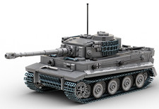 Buildarmy WW2 Tiger1 Tank Grey Ausf.E Brick Model Building Block 1157pcs